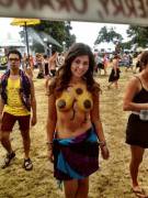 Cute Girl At A Festival