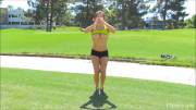 Fiona Showing Off At Golf Course [Gif]