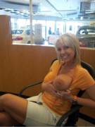 Selling Cars, Flashing Boob