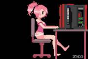 Pixel Art Girl Touching Herself (Zko)