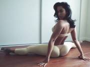 Starting Her Stretches