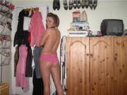 Topless College Girl Showing Her Great Ass