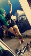 Greenhaired Snapchat Slut Showing Off Her Ass