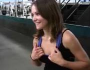 Flashing Her Small Perky Boobs [Gif]