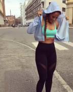 Showing Off Her Training Outfit