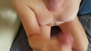 Jerking His Big Load All Over My Tongue [M][F]