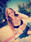 Redhead On The Beach