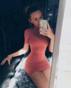 A Sexy Girl In A Dress That's Tight