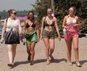 Glastonbury Bikini Girls