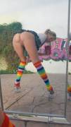 Rainbow Socks Selfie