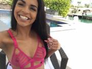 Vienna Black In A See-Through Bikini Top