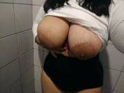 Quickie Photo At Seedy Work Bathroom