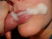 Jerking On Her Mouth