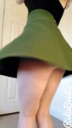 Swishing My Skirt And Spreading My Cheeks..
