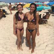 Gymnasts Julie Kim &Amp;Amp;Amp; Jade Barbosa
