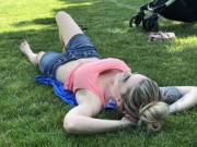 Took Her To The Park The Other Day And I Snapped This Photo As She Was Cooling Off. ...