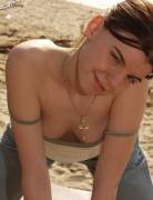 Anke - Cross In Cleavage