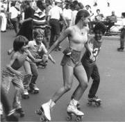 Pretty Roller Skating Girl, Oldschoolcool Xpost