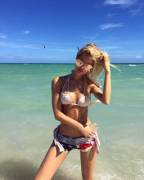 Joy Corrigan - Rolled Shorts And Amazing Bikini Top