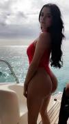 Red Swimsuit + Thick Ass And Hips [More In Comments]