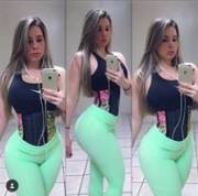 Egyptian Hot Babes Took A Selfie In Her Hot Green Yoga
