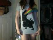 Rainbow-Breathing T-Shirt Babe [Gif]