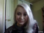 Blonde Chick Lifting Her Sweater [Gif]