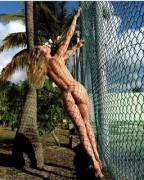 Shadow Fishnet Pattern On A Beautiful Model