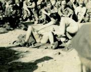 Retro Girl On Girl Sex Show In Front Of A Bunch Of Soldiers