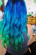 My Latest Dye Job I Call &Amp;Quot;Mermaid Ombre!&Amp;Quot;