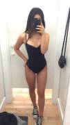 Black One Piece And Chucks