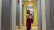 Natalie Austin Flashing In Changing Room Hallway [Gfy]
