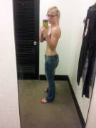 Checking The Fit In The Mirror