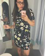 Trying On A Floral Dress