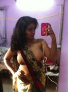 Topless Saree Selfie [Pic]
