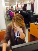 (F)Riendly Embarrassed Sales Associate