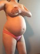 Requested: More Of My Asian Pregnant Belly With Some Boobs (F)