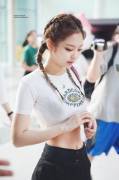 Blackpink Jennie - Pigtails, Tight Shirt, Midriff