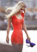 Heels Off At The Beach. [X-Post R/Tightdresses]