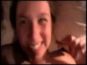 Sweet Girl Takes First Cum Facial