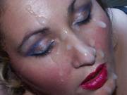 Pretty Face, Red Lips And Plenty Of Cum