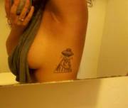 Side Boob And Tattoo