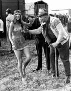 A Livestock Dealer Checks Out A Hippie At The Egeskov Castle Market, Denmark, July ...