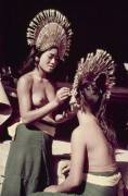 Tourist Getting Painted, Polynesia, Circa 1960S