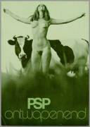 Saskia Holleman In A Dutch Pacifist Socialist Party Election Poster From 1971