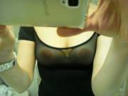 Nipples In A Sheer Top