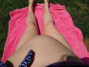 37 Weeks It's Hot And I Need Water! Who Wants To Come Be My Personal Fanners [F]