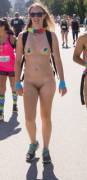 Cute Nude Participant In San Fran's Bay To Breakers