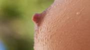 Water Droplets On A Single Boob With An Erect Nipple [X-Post /R/Nipples]