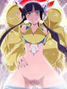 Elesa Showing Us Just How Sweaty She Is